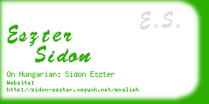 eszter sidon business card
